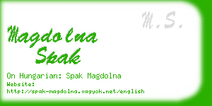 magdolna spak business card